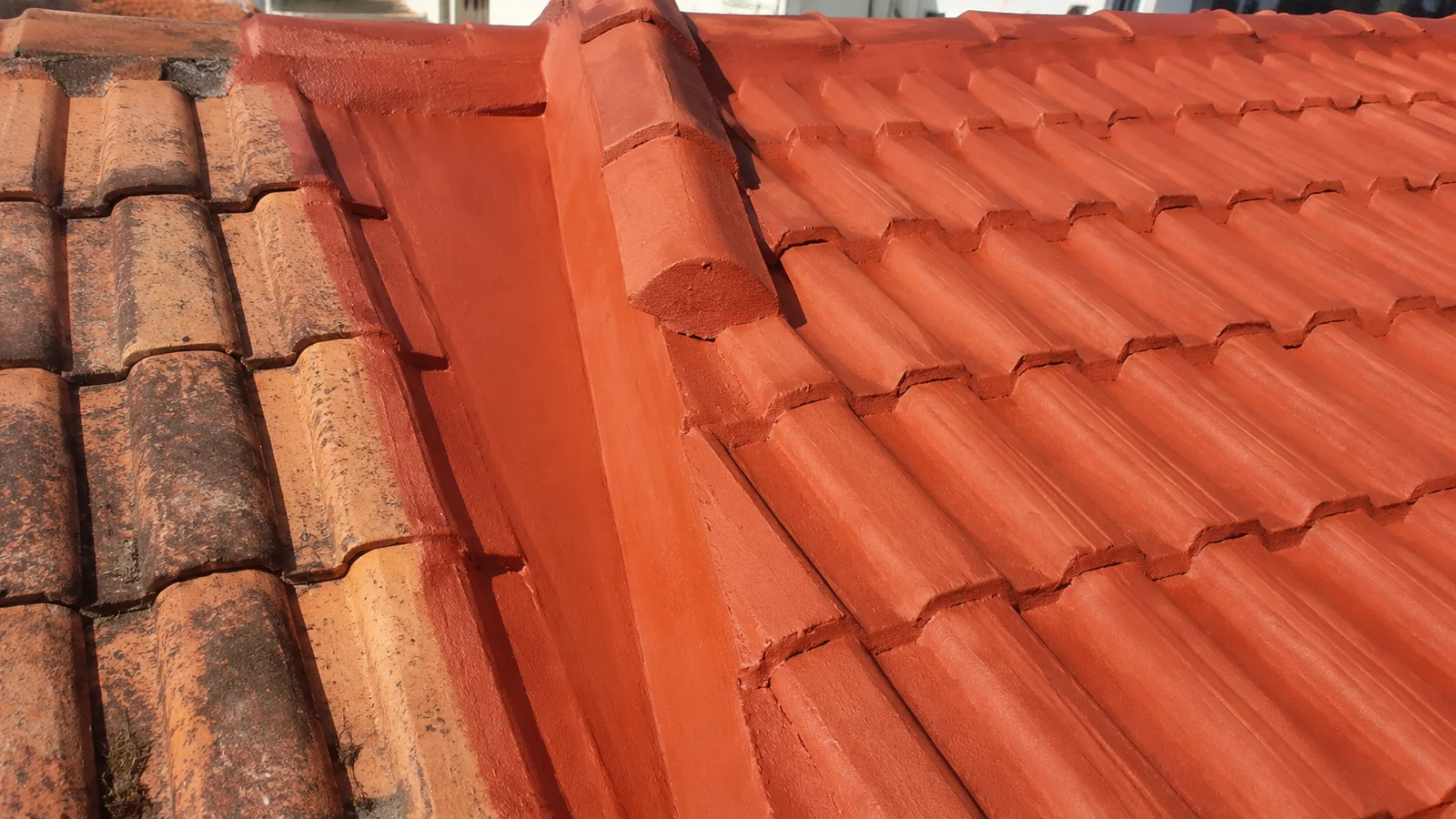 Manutenção e pintura em telhado de cerâmica